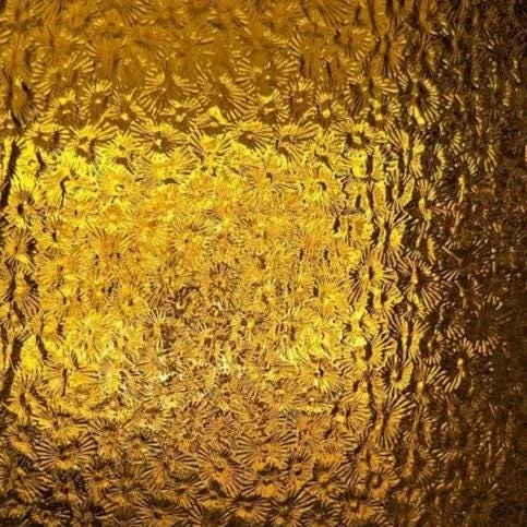 Wissmach Apricot Medium Amber Florentine Stained Glass Sheet, 49FLOR, 10.5x10.5"