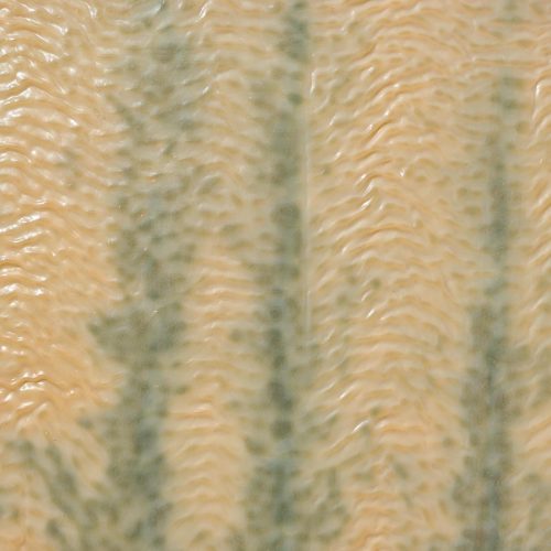 Vintage Chicago Art Glass Ivory Ripple Textured Stained Glass Sheet, 11.5x16"