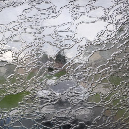 Clear Delta Textured Architectural Stained Glass Sheet, 12x12"