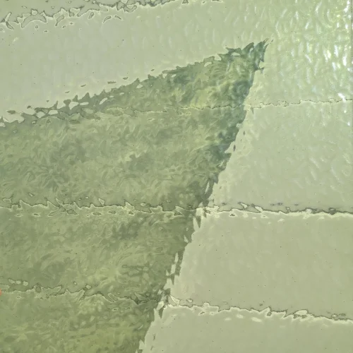 Wissmach Light Green English Muffle Stained Glass Sheet, 12x12"