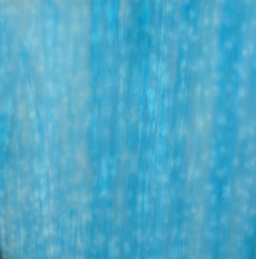 Wissmach Sky Blue/White Opal Victorian Mottle Stained Glass Sheet, 1605/VM87